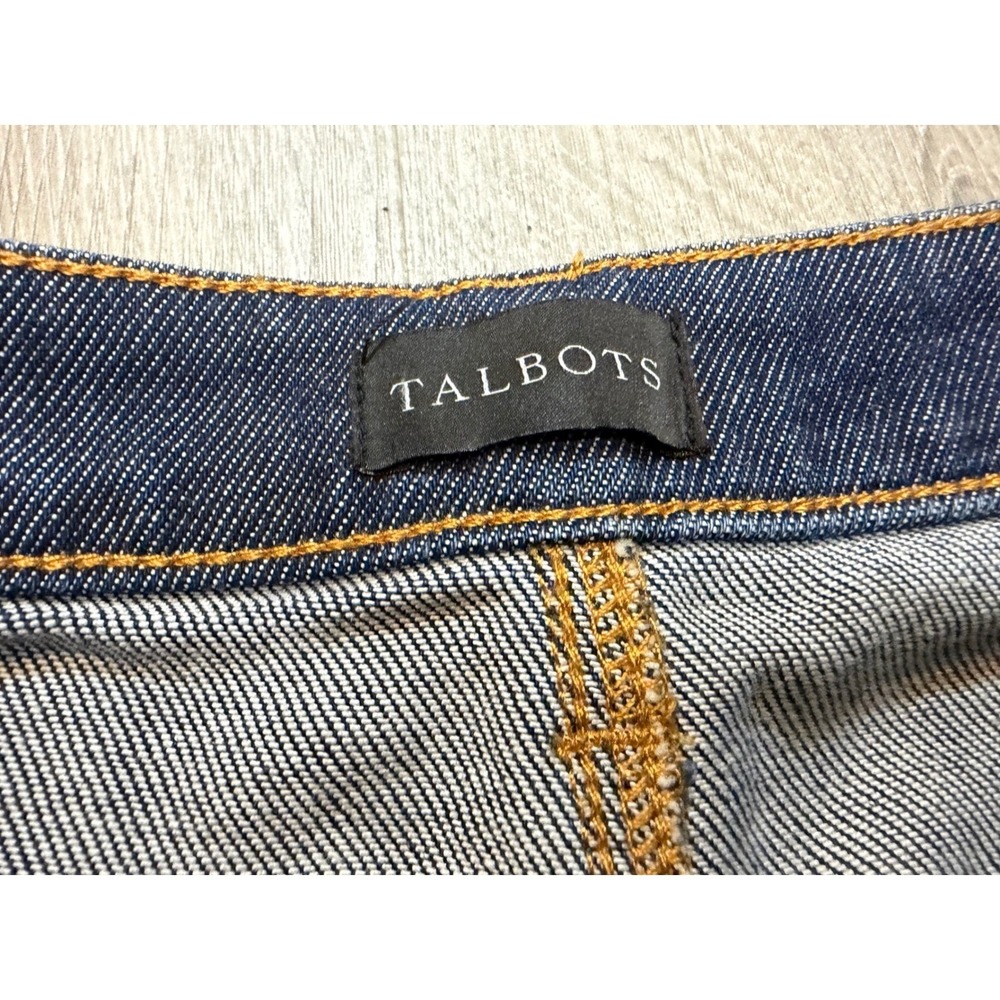 Talbots Dark Wash Slim Straight Ankle Jeans Stretch Denim Women's Size 10 - Picture 7 of 8